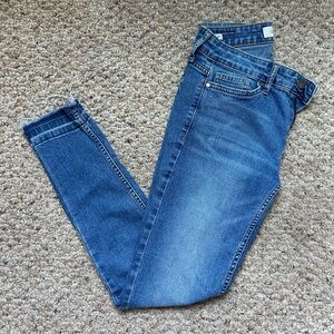 Calvin Klein Blue Skinny Jeans with Distressed Detailing